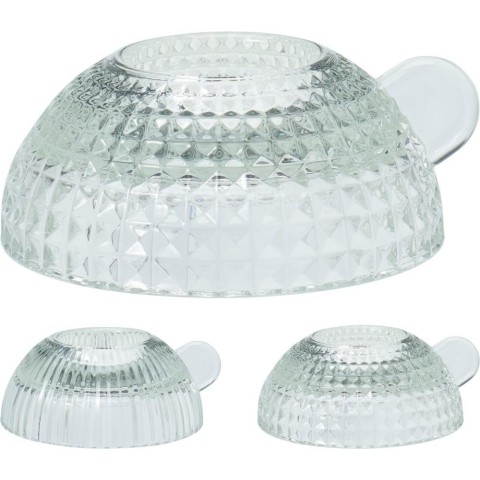 PCANDELA VETRO 10X3CM 2ASS